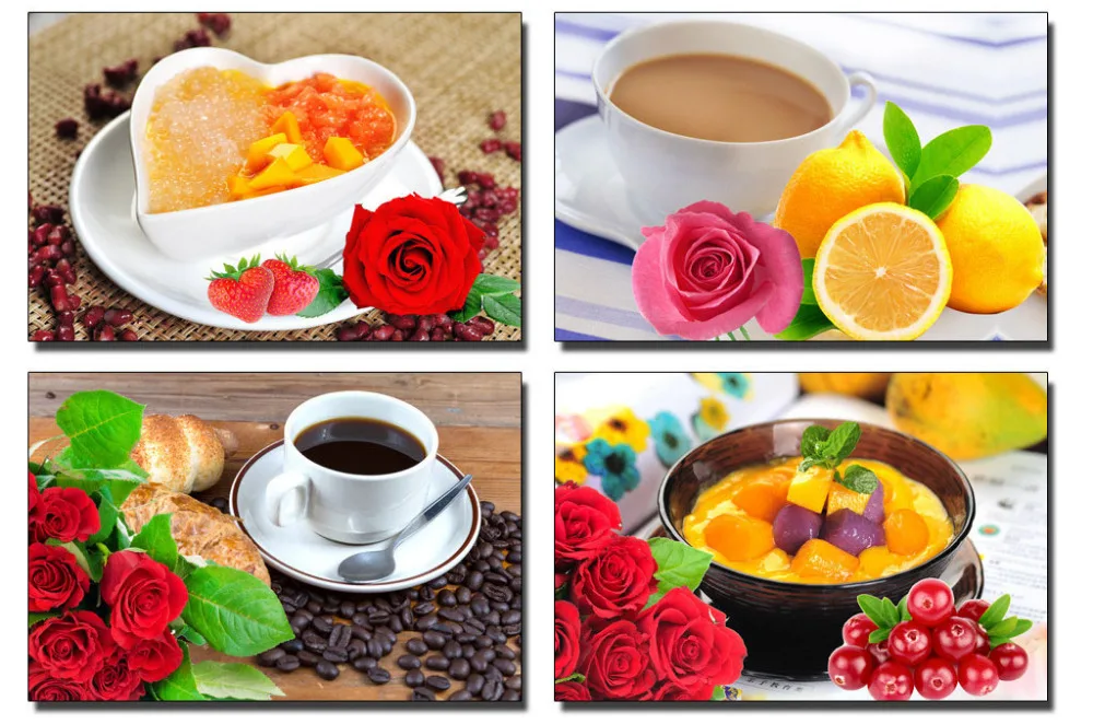 Набор для алмазной вышивки стразы творчества с чашкой фруктами полная вышивка