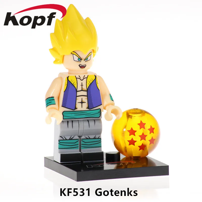 KF531 Without Box KF525 один строительные блоки Сон Гоку Золотой Freze uuub хит Vogeta Dragon Ball Z фигурки Модель кирпичики для детей подарок игрушки - Цвет: KF531 Without Box