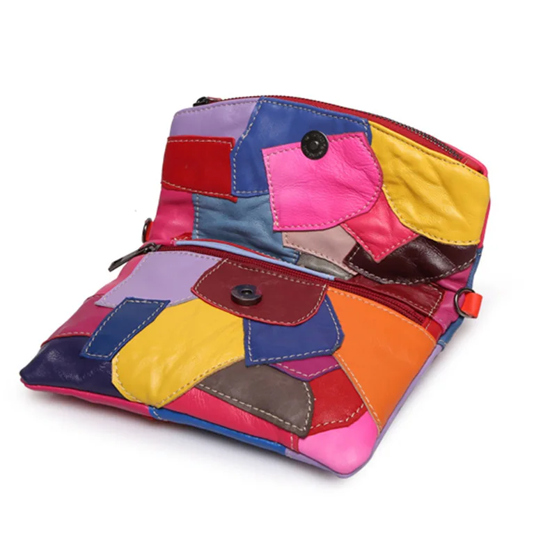 Новая настоящая женская сумка мессенджер из яловичного спилка клатч с цепочкой