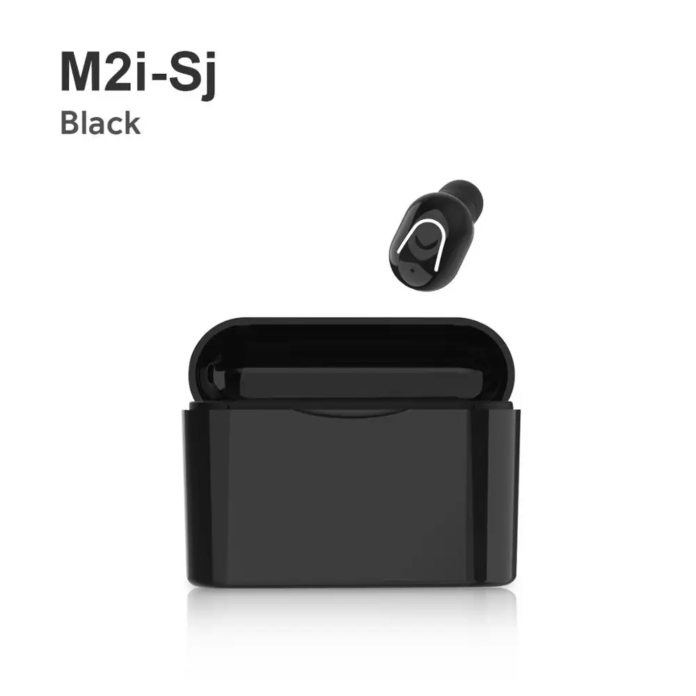 Black single M2i SJ TWS Беспроводные Bluetooth 5,0 наушники мини копия, гарнитура Работает беспроводной наушник 3D бас стерео мини наушники - Цвет: Black single