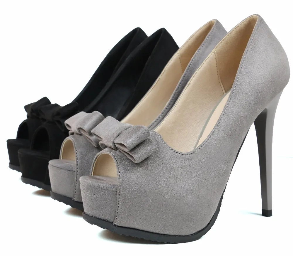 Женские замшевые туфли на высоком каблуке и платформе в европейском стиле | Обувь