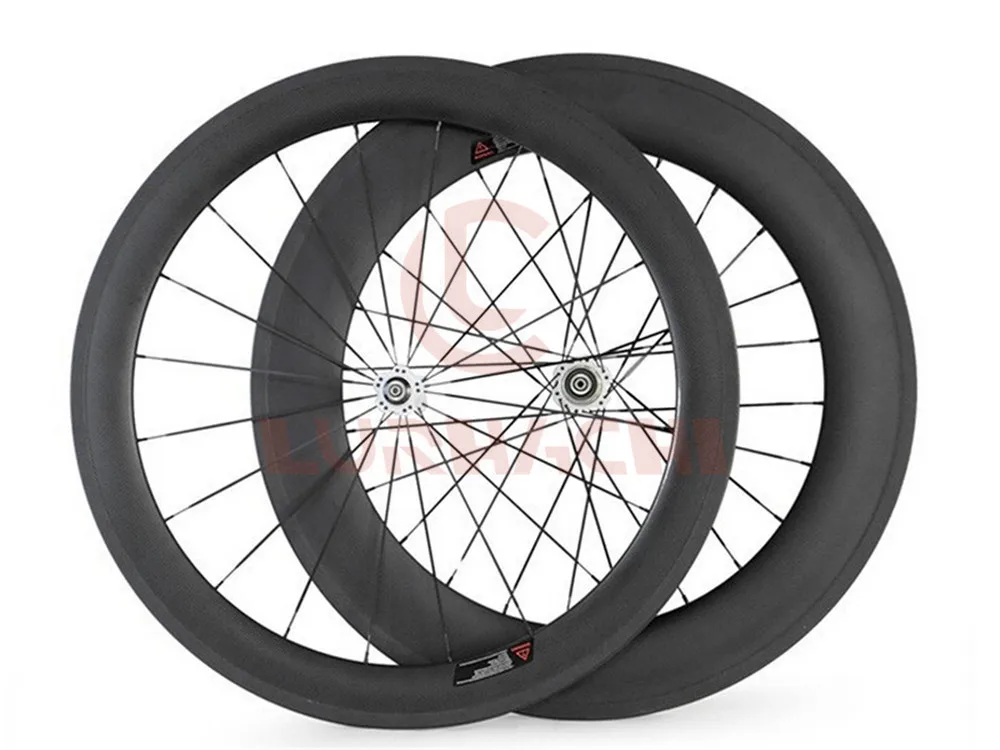 

LURHACHI 700C 60mm Front 88mm Rear Road Bike Carbon Wheels 3K/UD Carbon Clincher/Tubular Bicycle Wheelset Basalt Brake Surface