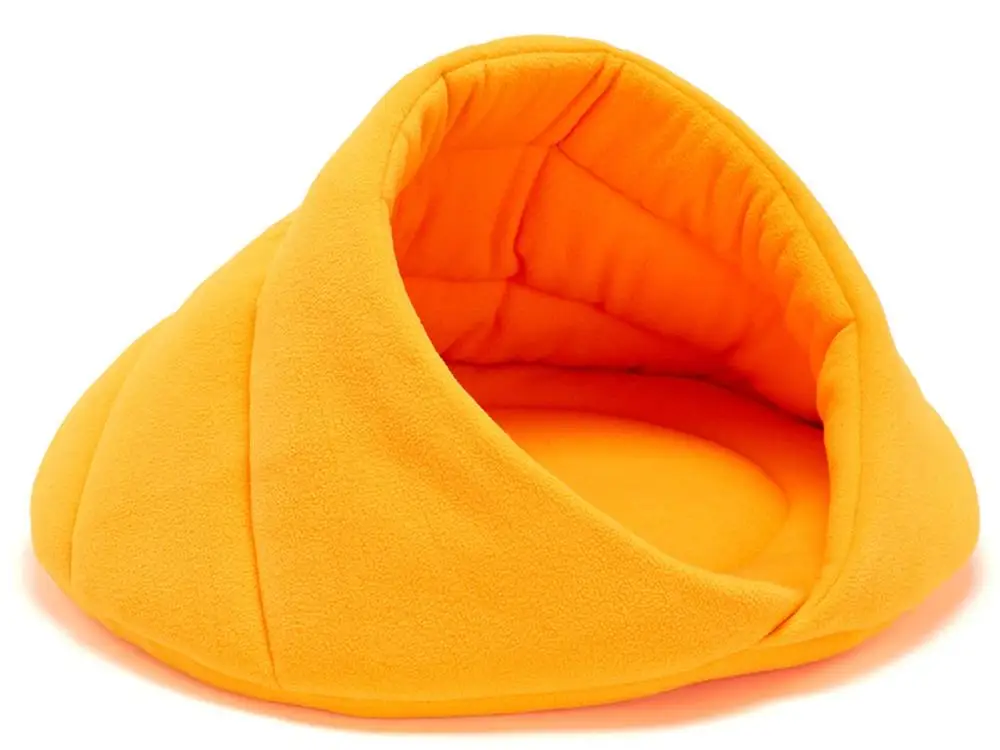 Yellow Petshy Pet Cat Cave House кровать для собак мягкий коврик для сна для щенка в помещении теплый удобный маленький средний кошки собаки для дома - Цвет: Yellow