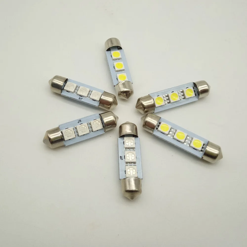50 шт. светодиодный светильник для стайлинга автомобиля 5050 3SMD 36/39/41 мм s 24 В 12