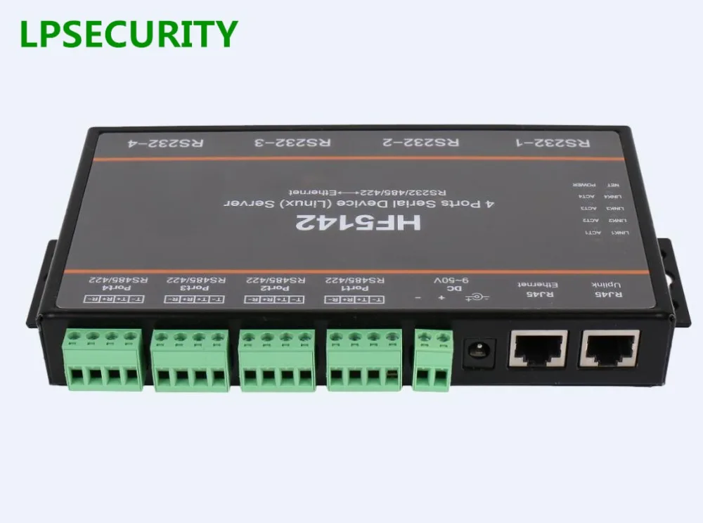 4 портовый Последовательный RS232 RS485 RS422 для LAN Ethernet сервера конвертер с CE FCC RoHS modbus