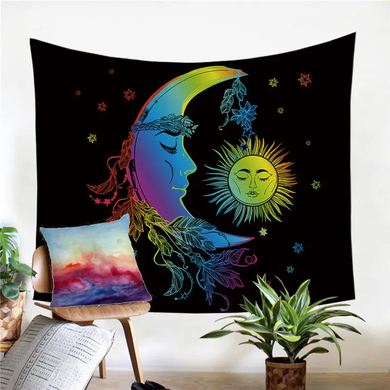 Настенный Гобелен Moon сопровождает солнце декоративные винтажные покрывала в