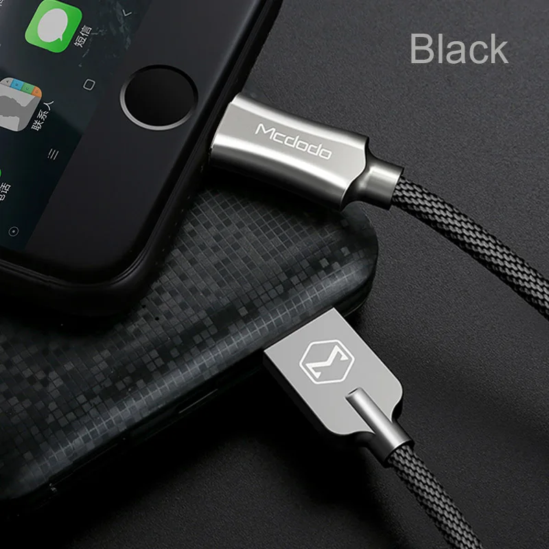 Black Кабель Mcdodo для iPhone, IOS 12, 1,2 A, быстрое зарядное устройство, 1,8 м, М, Lightning-USB кабель для iPhone XS Ma'x X 8, 7, 6, 5 Plus, кабели для передачи данных - Цвет: Black