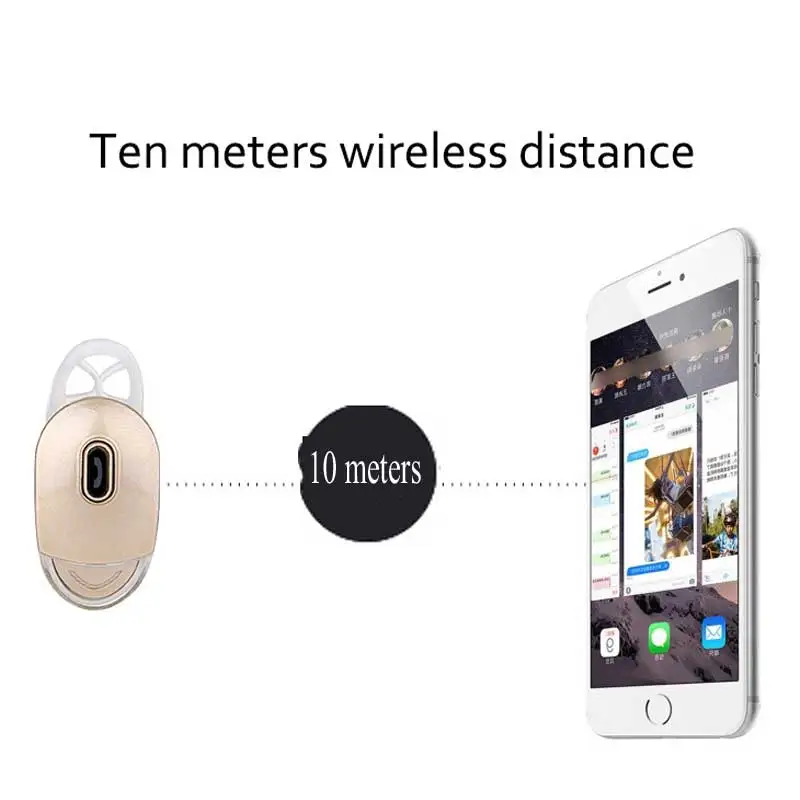 Dprui Новый Bluetooth с микрофоном гарнитура беспроводной Micro 4 1 невидимый наушник Спорт
