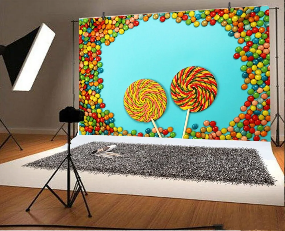 Laeacco деревянная доска яркий Candy Bar фон детский день рождения фотография на заказ фотографический фон для фотостудии.
