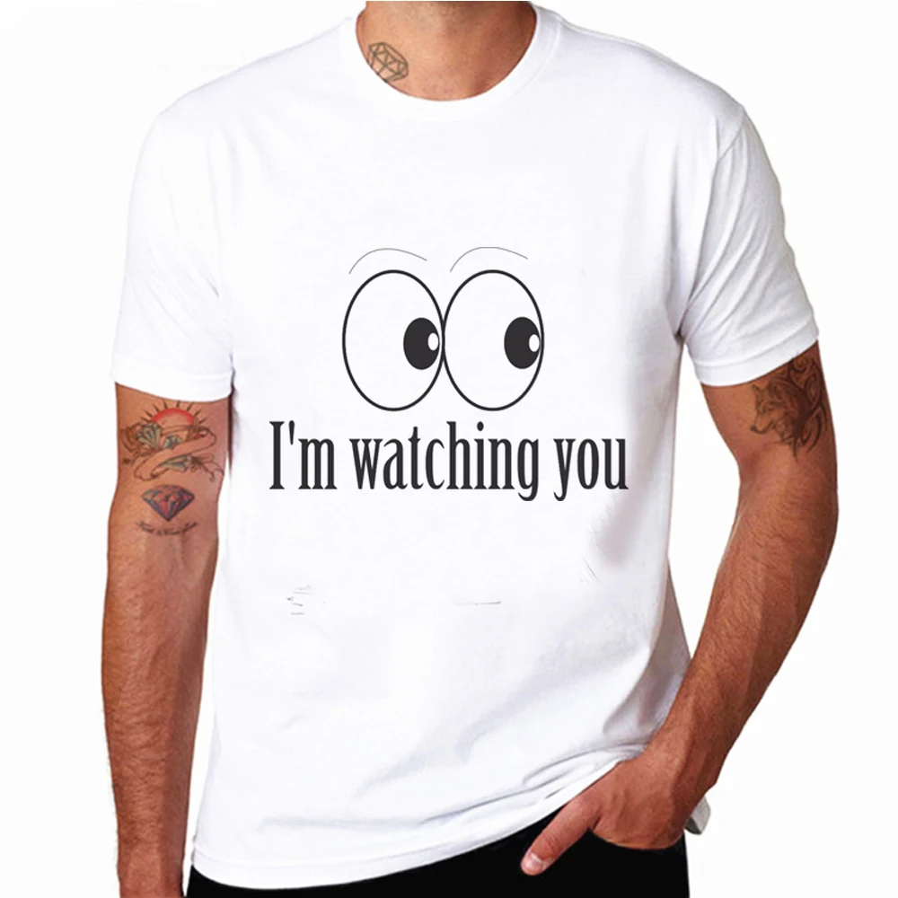 I'M Watching You футболка забавные классные мужские футболки одежда 2018 летние топы