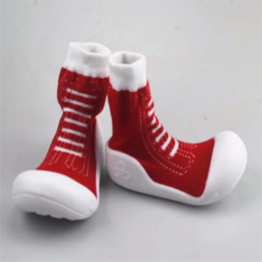 iEndyCn Children Girl Boy Baby Socks With Rubber Bottom Anti Skid Christmas Grips Newborn Infant 0-2 T Years | Детская одежда и