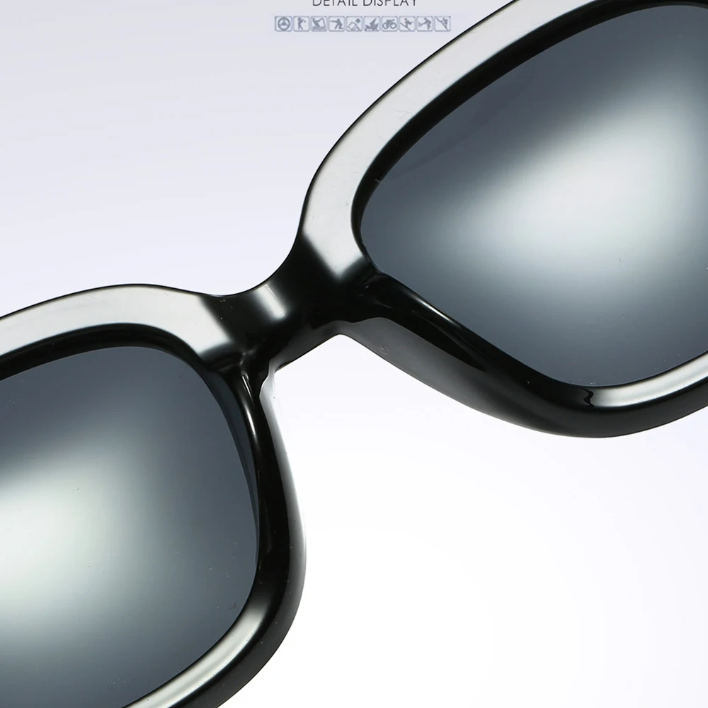 

2019 Sale High-end Retro Lady Large Sun Glasses Polarized Mirror Sunglasses Custom Made Myopia Minus Prescription Lens -1 To -6
