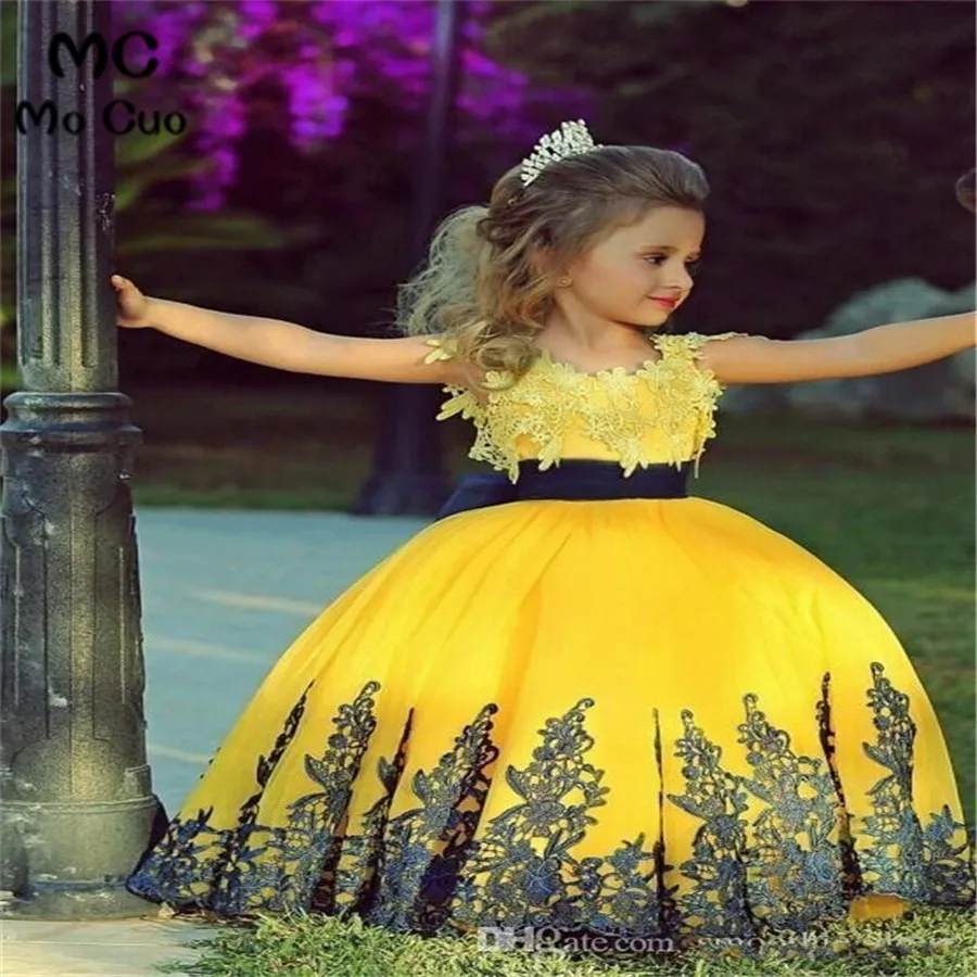 

2019 kids prom dresses Ball Baby dresses for girls first communion dresses for girls Appliques flower girl dresses for weddings