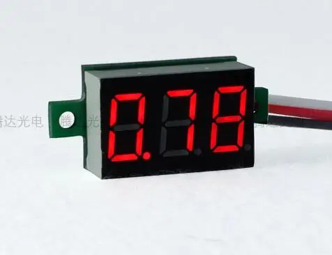 10 шт. ЖК цифровой вольтметр Красный светодиодный измеритель напряжения DC0 ~ 40 В 0 36