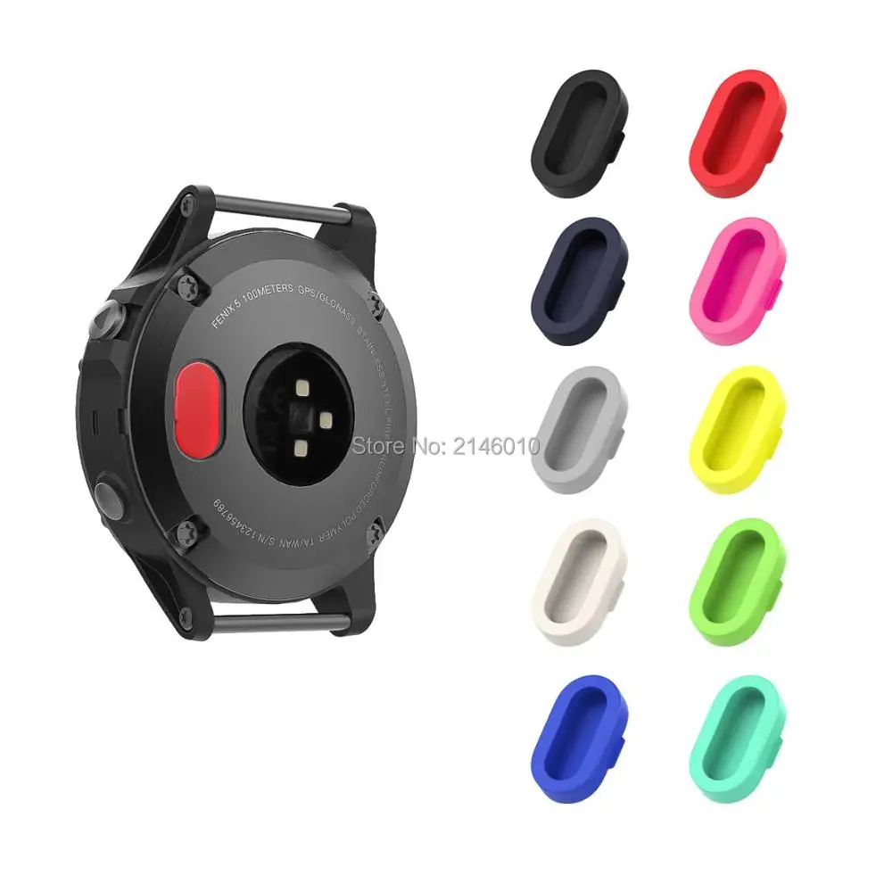 

[10 PACK] Soft Silicone Charger Port Protector Anti Dust Plugs Caps for Garmin Fenix 5 / 5S / 5X / Forerunner 935 Smart Watch, M