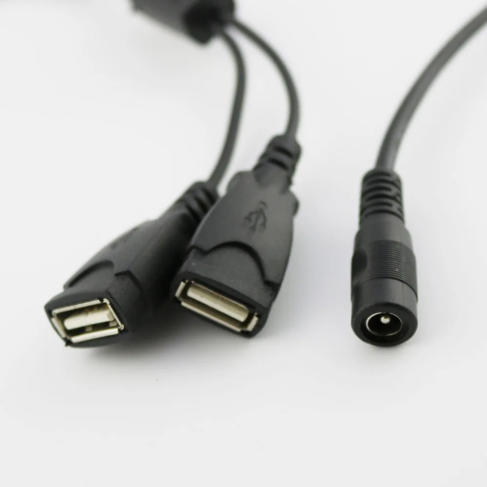 1 шт. адаптер-кабель 5 5x2 мм с разъемом мама на два разъема USB 25 см | Компьютеры и офис