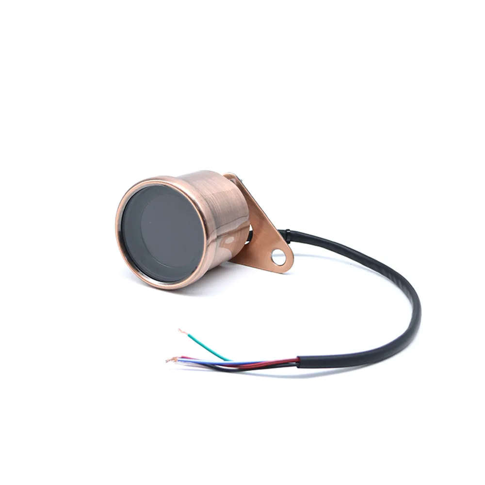 Copper 12 В Подсветка ЖК-Цифровой мотоциклетный Спидометр Тахометр одометр датчик уровня масла аксессуары для мотоциклов инструменты 7 цветов - Цвет: Copper
