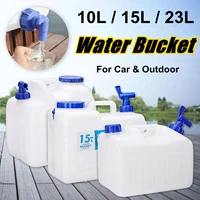 portable outdoor camping car water carrier bucket canister storage container hiking travel with handle water tap 101523l