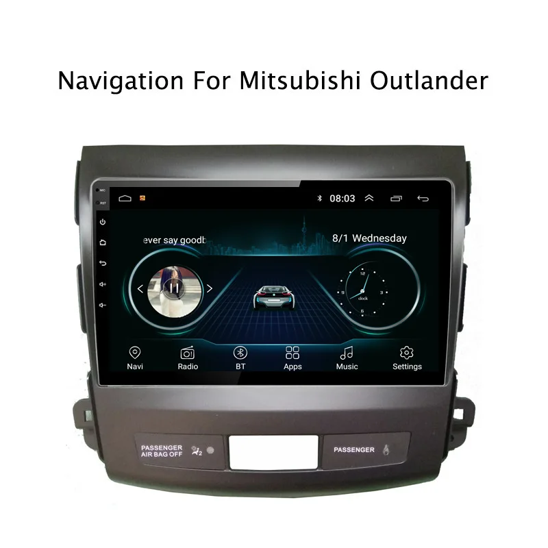 Ectwodvd 9 &quotAndroid 8 1 автомобильный DVD плеер gps навигация для Mitsubishi Outlander 2006 2007 2008 2009 2010