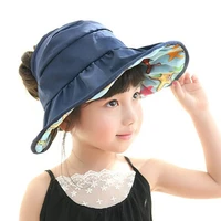 for children aged 4 8 years summer anti uv big eaves sun hats double sided wearable adjustable head size girls empty beach hat