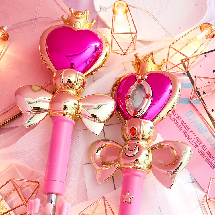Sailor Moon Umbrella Magic Stick Wand Anime Action Figure Print PED Cartoon Creative Cosplay Long Handle Tsukino Usagi Prop Doll