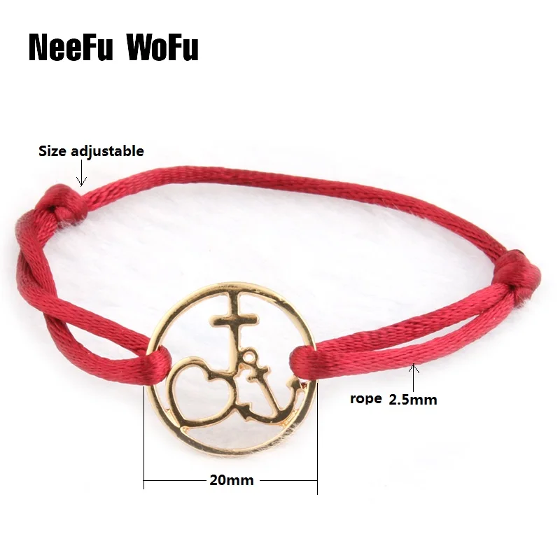 NeeFuWoFu веревка галстук сплав браслеты с буквами Pulsera Богемия de Madera Pulseira Estrela Cinco Pontas