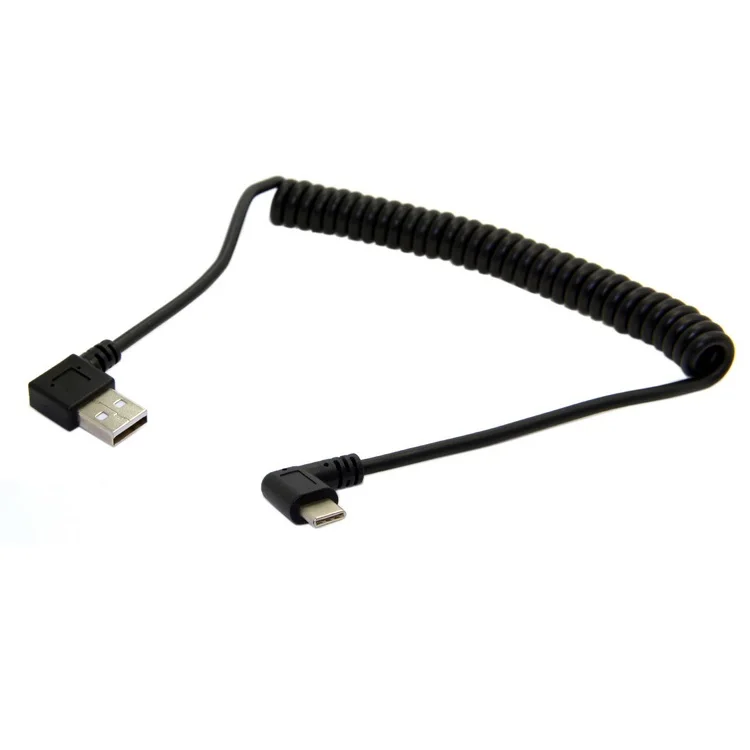 1 м 100 см 3 фута стрейч USB Тип c угол штекера прямоугольный 90 градусов 2 0 A штекер