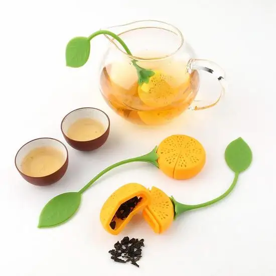 Lenmon форма прекрасный Чай Ситечко пищевого силикона Infuser лимонный замок чай чашки