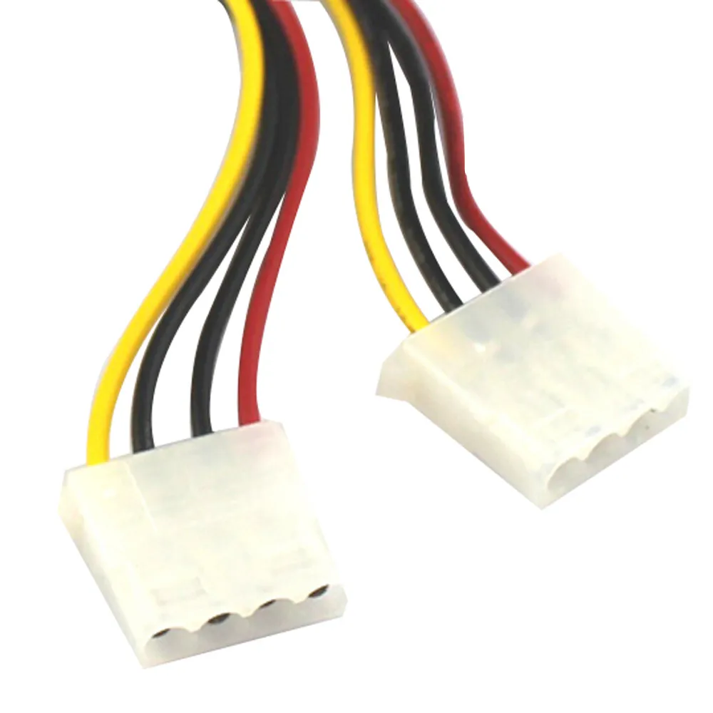 Высококачественный новый адаптер 15 Pin SATA Male to 2 Female 4 Molex IDE HDD силовой кабель для