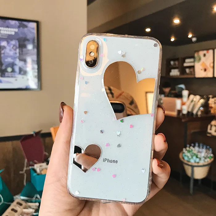 Kuutti Squishy Kawaii блестящие прозрачные зеркальные чехлы из ТПУ для iPhone 6 6s 7 8 Plus X женщин