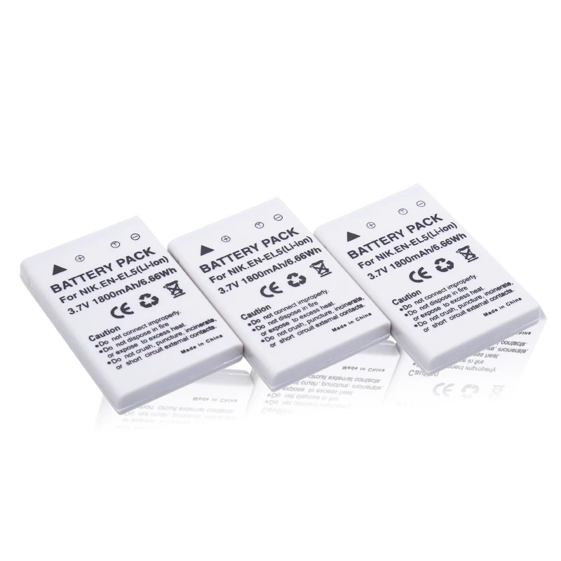 3Pcs/lot EN-EL5 EN EL5 ENEL5 Camera Battery for NIKON Coolpix P530 P520 P510 P100 P500 P5100 P5000 P6000 P90 P80 Cameras
3Pcs/lot EN-EL5 EN EL5 ENEL5 Camera Battery for NIKON Coolpix P530 P520 P510 P100 P500 P5100 P5000 P6000 P90 P80 Cameras