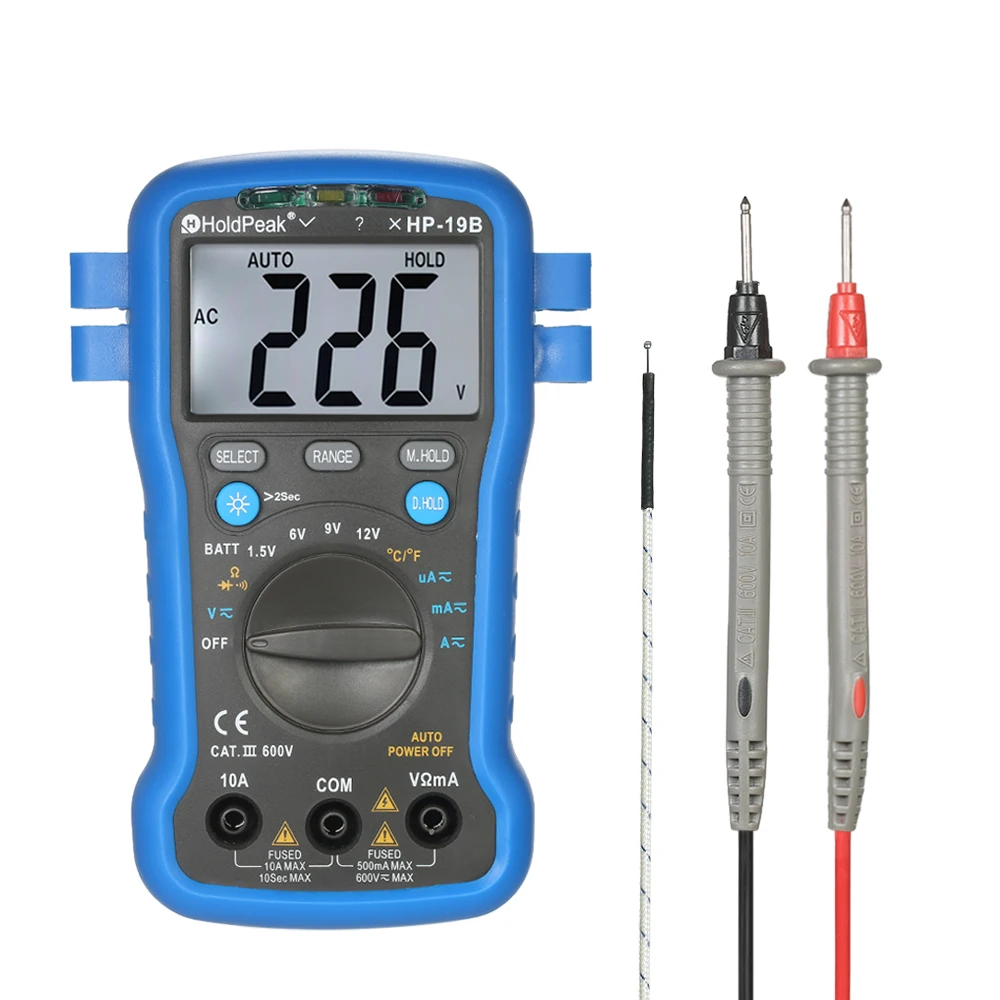 Многофункциональный цифровой мультиметр с ЖК дисплеем HoldPeak измеритель
