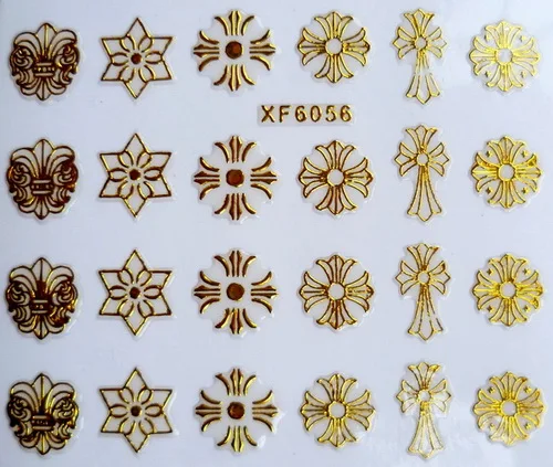 6056 Золотая наклейка для ногтей s Art Decoration DIY Бабочка самоклеющаяся наклейка для ногтей Аксессуары для маникюра дизайн наклейки для ногтей - Цвет: 6056