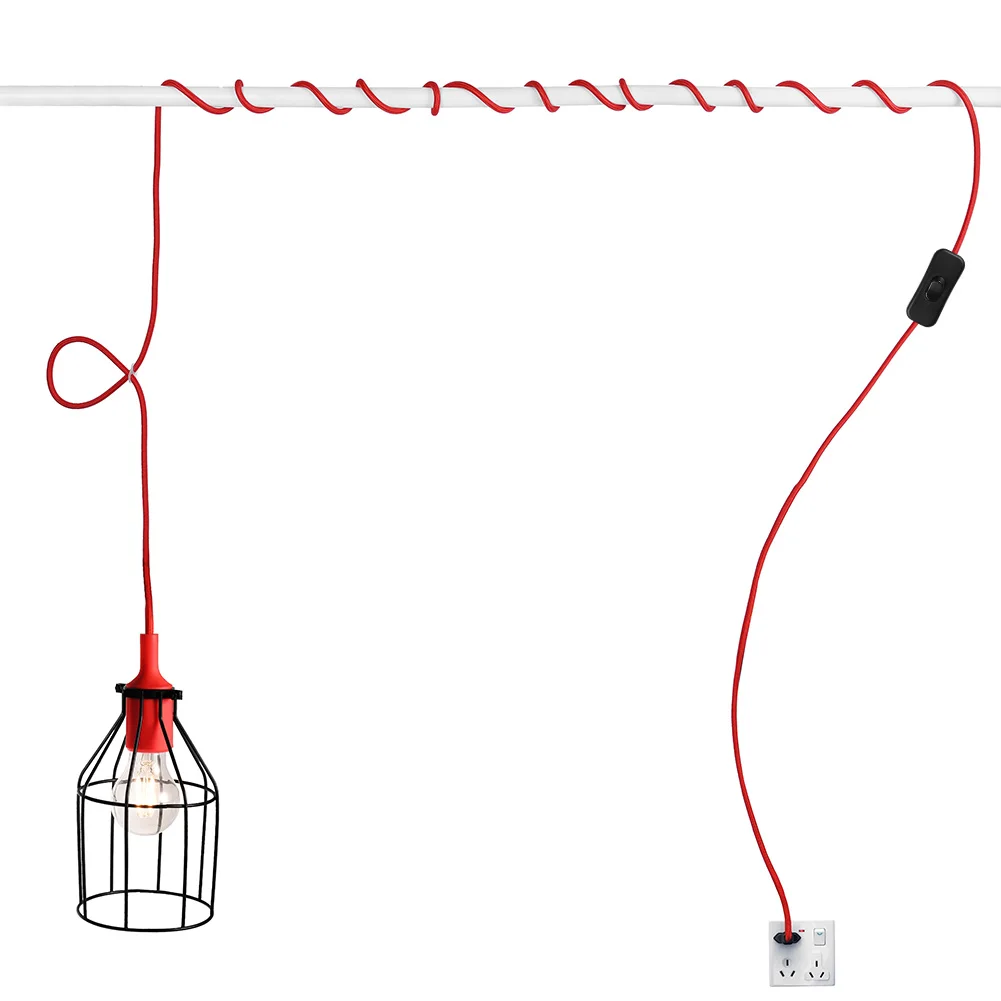 LEDGLE плетеный висячий телефонный кабель подвесной светильник шнур с