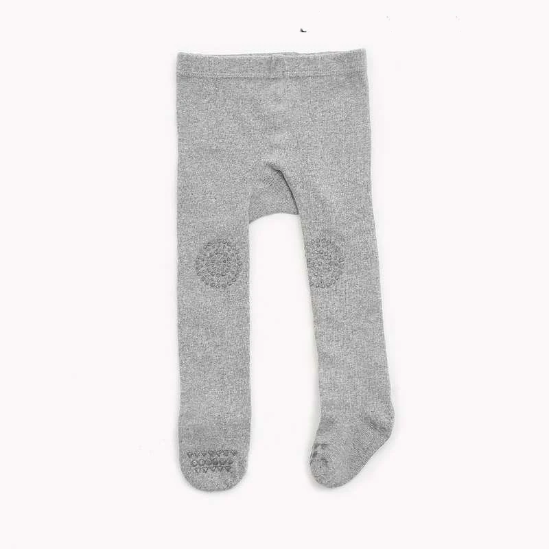gray Мягкие трикотажные хлопковые детские колготки детские Нескользящие колготки для мальчиков и девочек, однотонные теплые колготки детские чулки с резиновой подкладкой - Цвет: gray