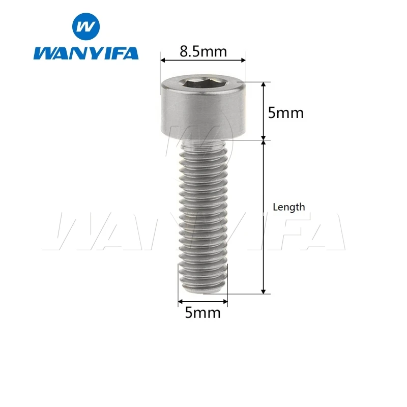 Wanyifa M5x10 12, 16, 18, 20, 25 30 35, 40 45 50 55 60 мм шестигранный ключ клеймо Винт С Титановым болтом для Велосипедный вынос руля велосипеда части