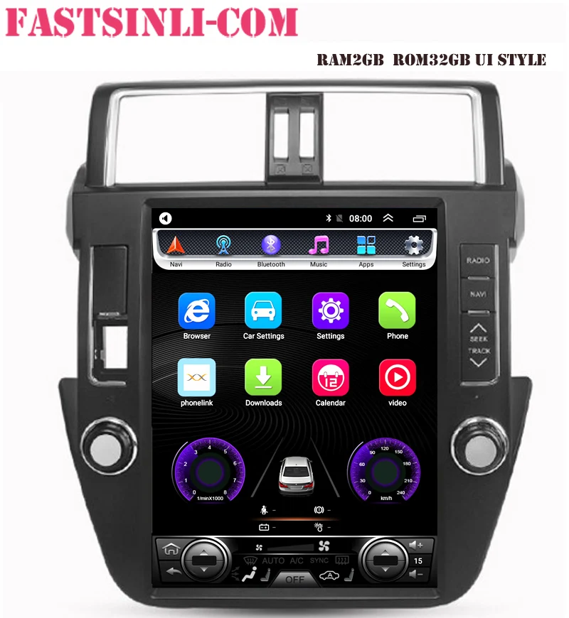 Мультимедийный плеер на Android 32 ГБ в стиле Тесла мультимедийный для LAND CRUISER PRADO 2013