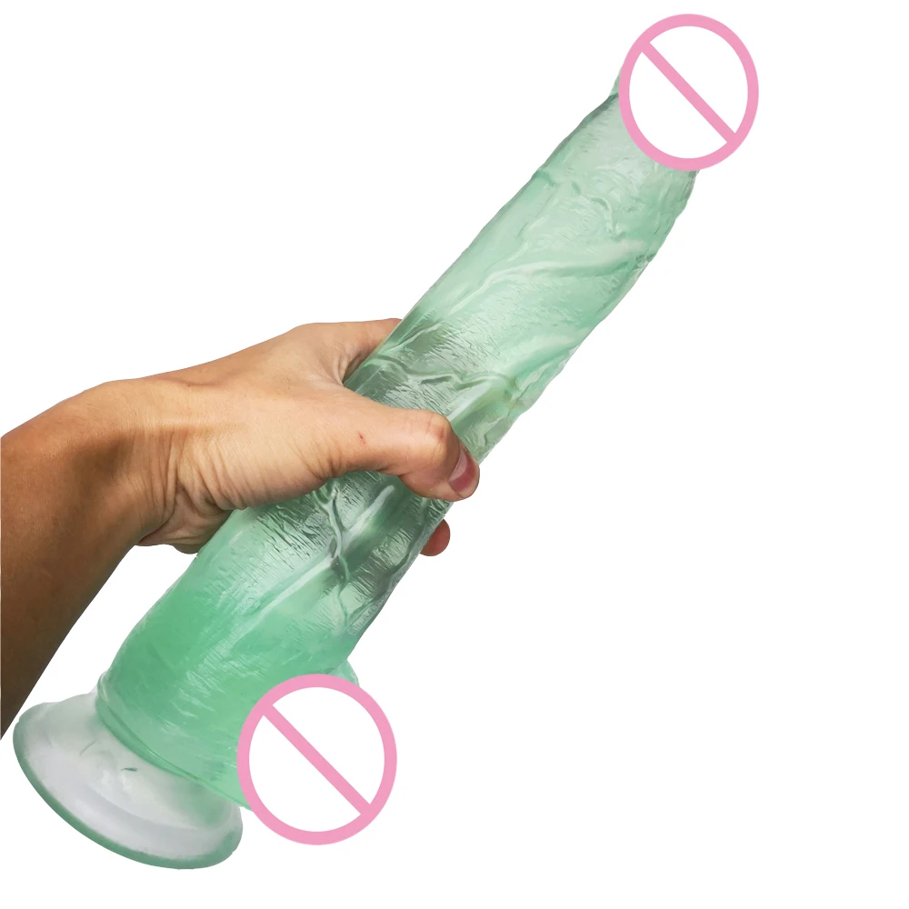 

AMABOOM Super Huge And Soft Crystal Dildo Suction Cup Realistic Glans Penis Adult Toys For Couples Sex Insert Vagina Or Anal