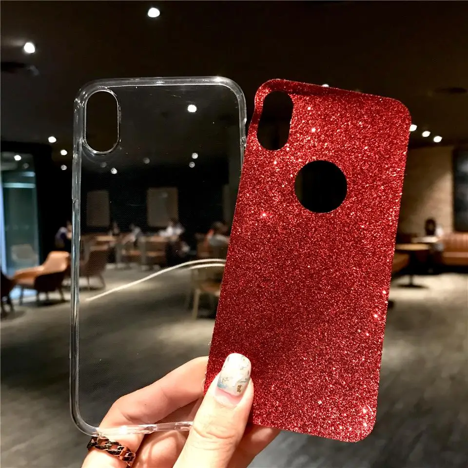 Блестящий силиконовый чехол 2 в 1 для iphone XS MAX XR X 6s 7 8 Plus TPU XiaoMi RedMi 6A 6 5 Pro 5A 4A 3S Note 3 4 4X |
