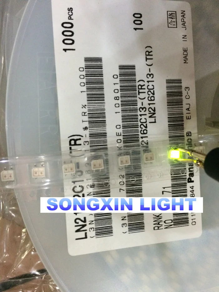 100 шт. 3528 SMD LED двухцветный R/G красный и зеленый 4-контактный 1210 светоизлучающий