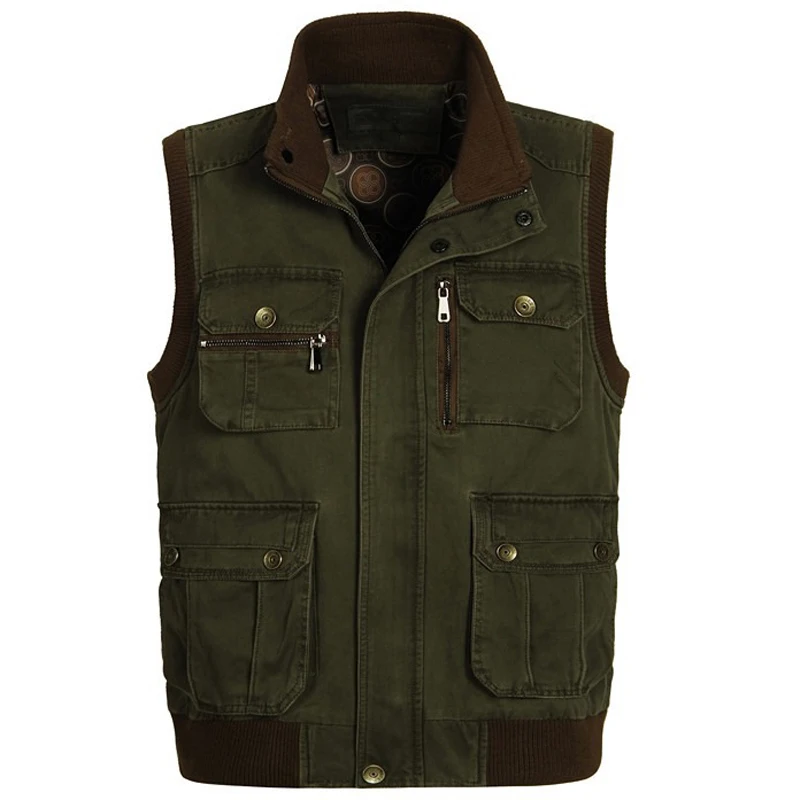 

European and American Style Branding Clothes Mens Work Vest Cheap Price Vests of Men Outwear Wholesale Multi Pocket Vest S2790