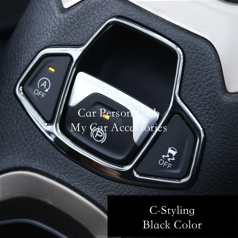 For Jeep Renegade 2015-2018 Center Console Hand Brake Handbrake Button Cover Trims Frame Panel Molding Car Styling Accessories |