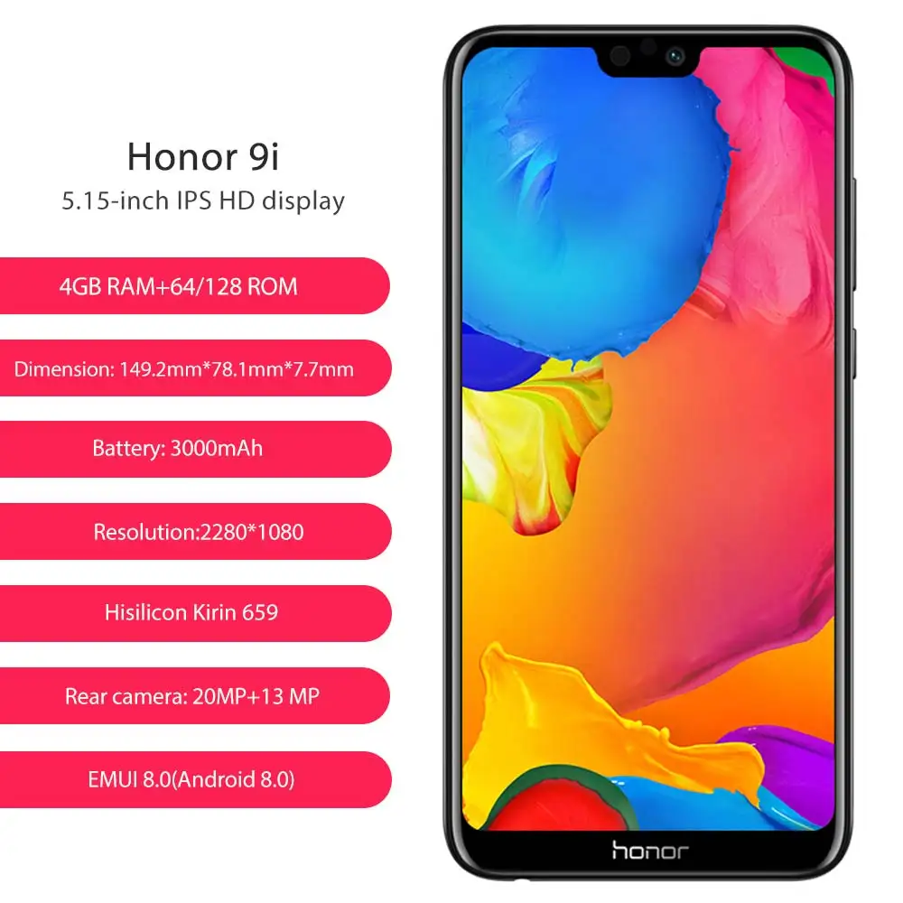 Глобальный Rom huawei Honor 9i 5 84 &quotдвойной камеры заднего 13.0MP + 2.0MP 3000 мАч Кирин Octa Core ОТА