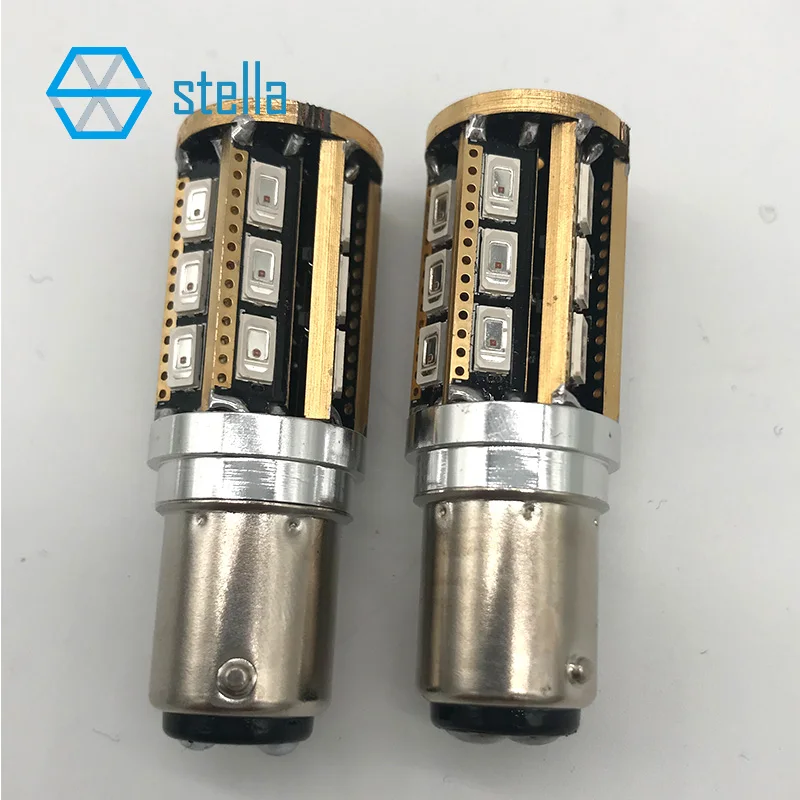 2шт 1157/BAY15D P21/5 Вт авто светодиодный фонарь Янтарный/красный/белый стоп светильник