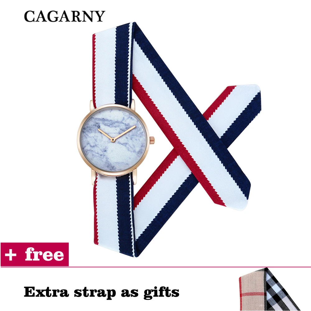 Cagarny Модные женские кварцевые наручные часы креативный мраморный узор циферблат