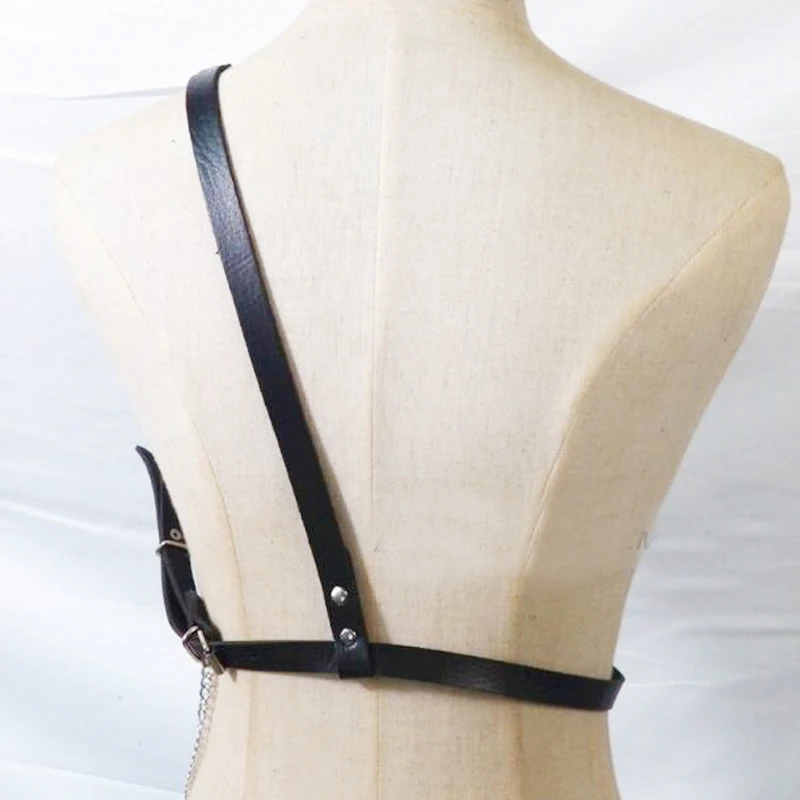 2019 сексуальные женские подтяжки нагрудный кожаный ремень в стиле Харадзюку