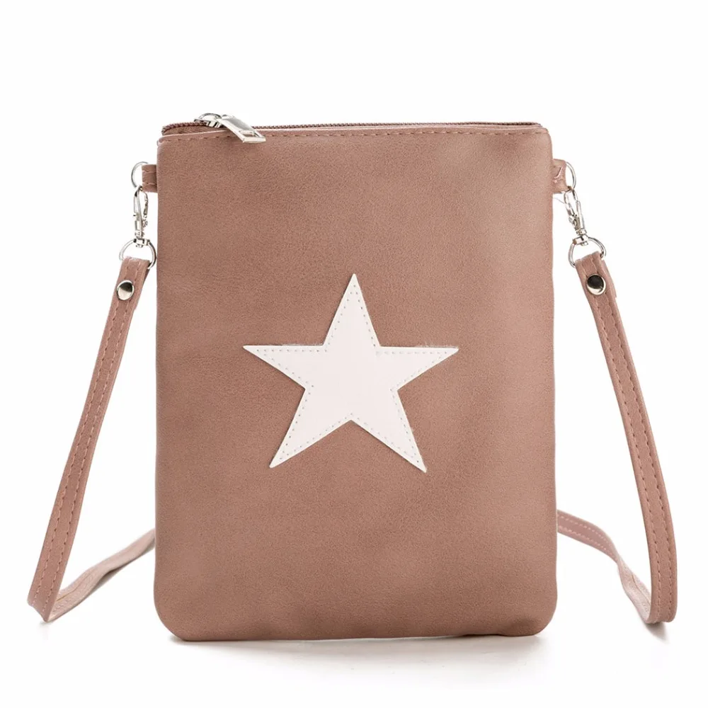 2018 Для женщин Повседневное кожа Crossbody мини сумка звезда Дизайн женский двойная