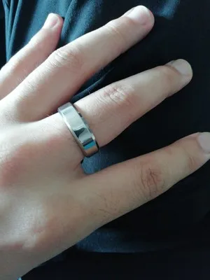 Мужское кольцо из титановой стали ELSEMODE обручальные простые кольца черного