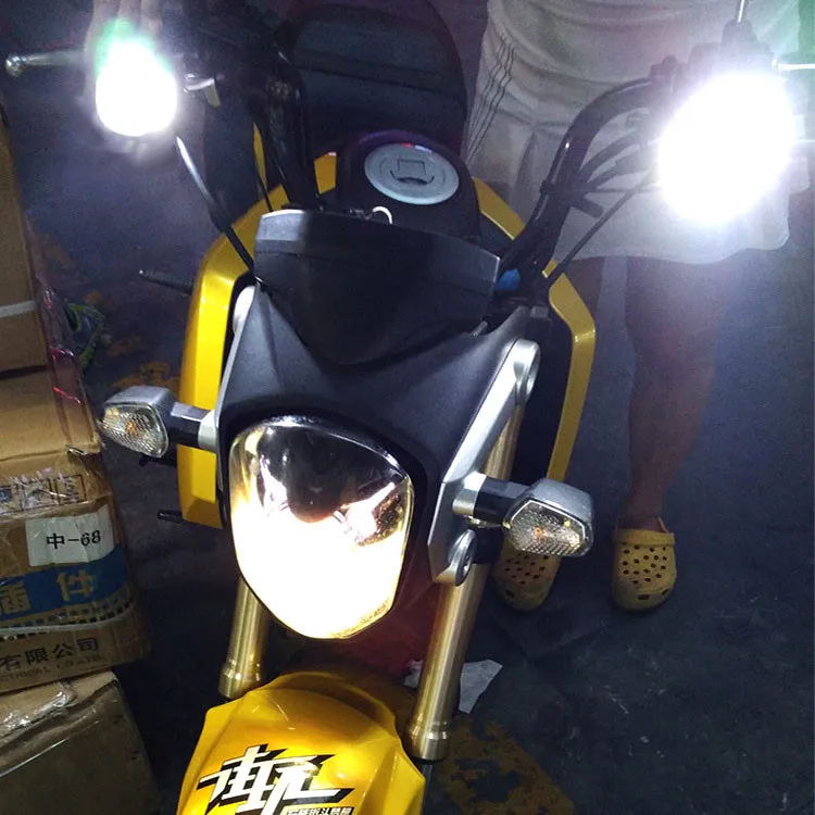 QIPO 2 шт. Универсальный мотоциклетный головной светильник светодиодный для съемки