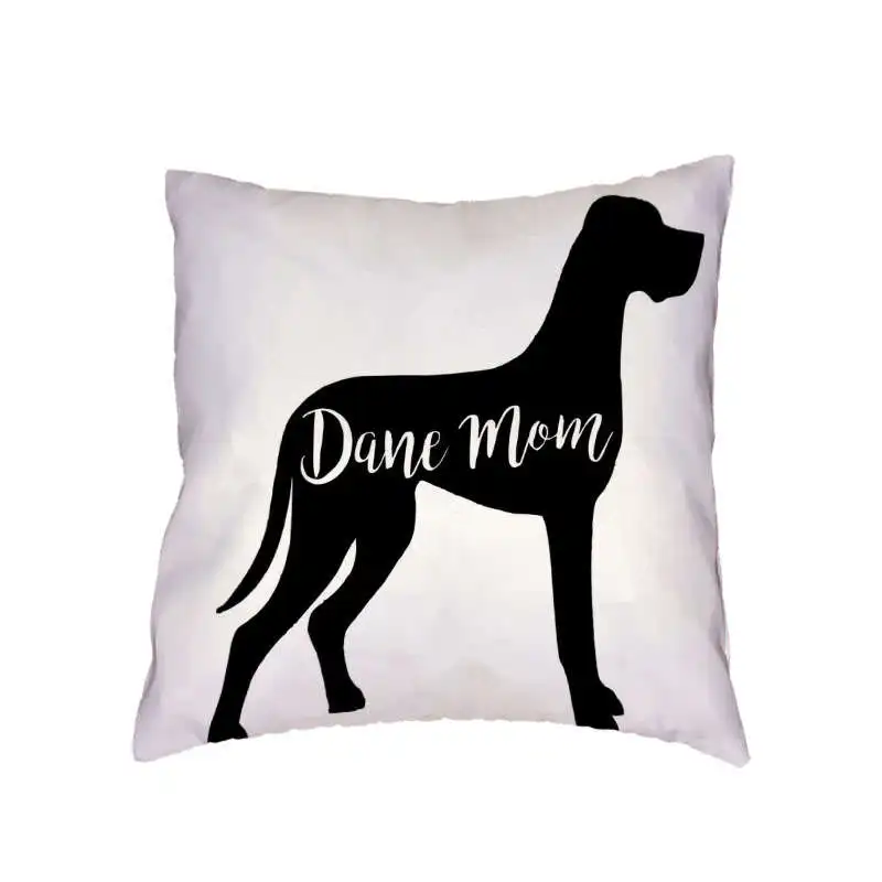 Черно-белый Стильный Простой чехол для подушки с рисунком животных Doberman
